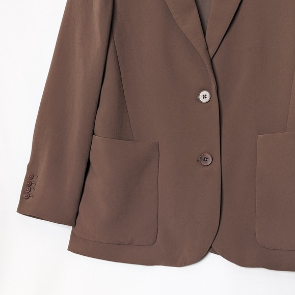❌SOLD❌WILFRED Sorrento Blazer Single  Breasted Caramelized Brown M Aritzia - Picture 4 of 10
